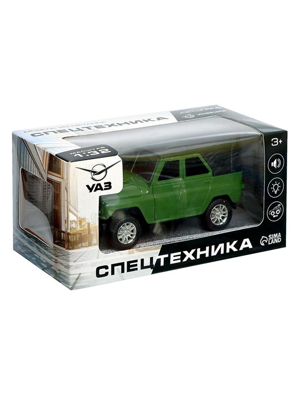 Машина металлическая «УАЗ Hunter», инерция, 1:32, свет и звук, цвет зелёный