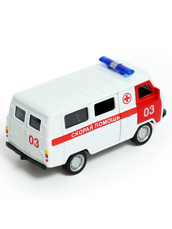 Машина металлическая «УАЗ-3962. Скорая помощь», инерция, 1:43