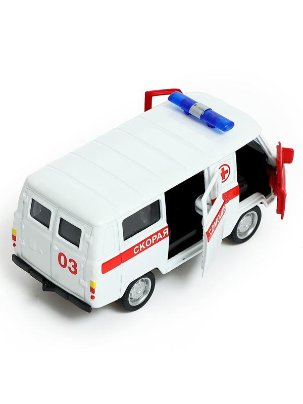 Машина металлическая «УАЗ-3962. Скорая помощь», инерция, 1:43
