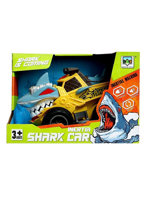 Машина инерционная Shark, свет, цвет жёлтый