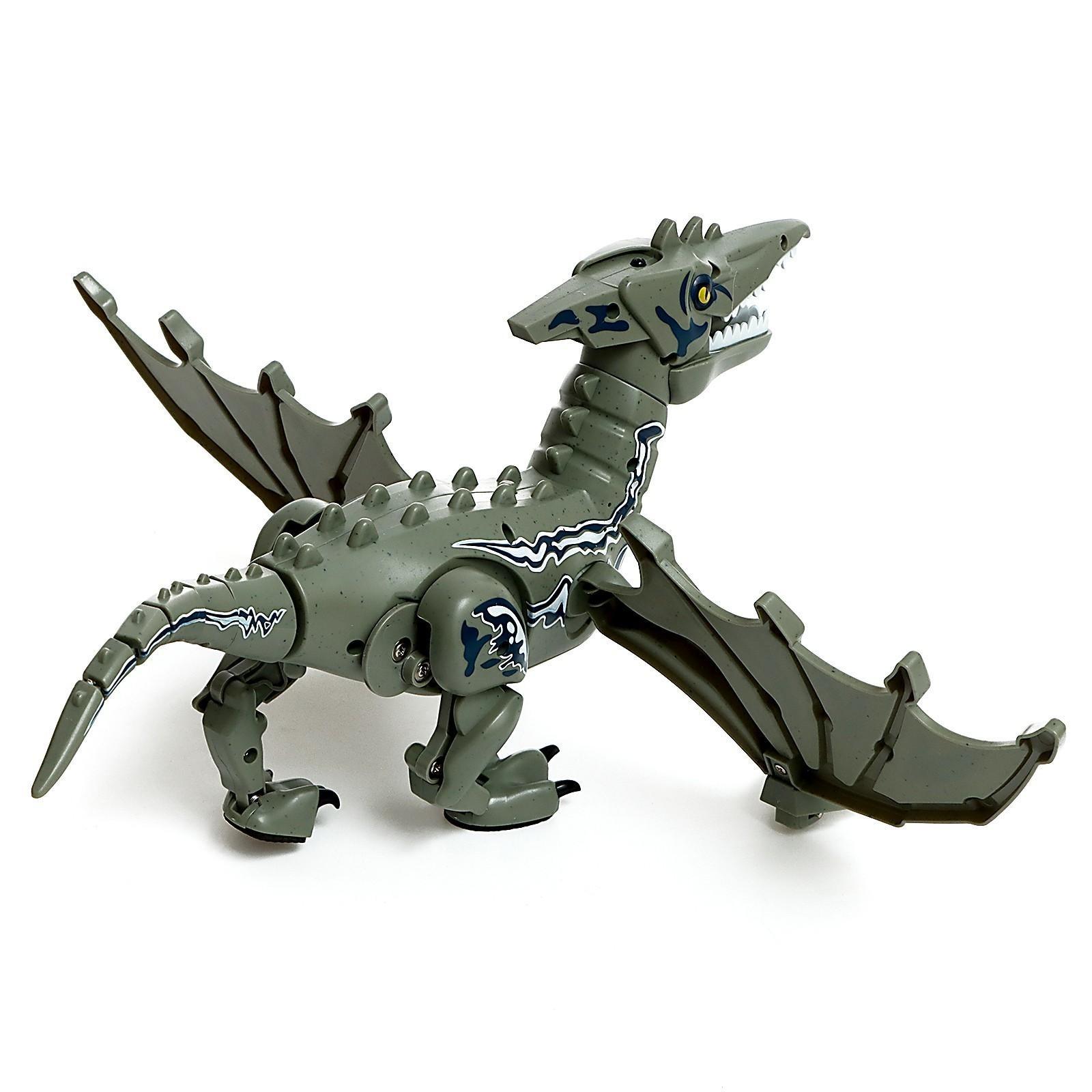 Динозавр радиоуправляемый «Дракон», цвет зелёный