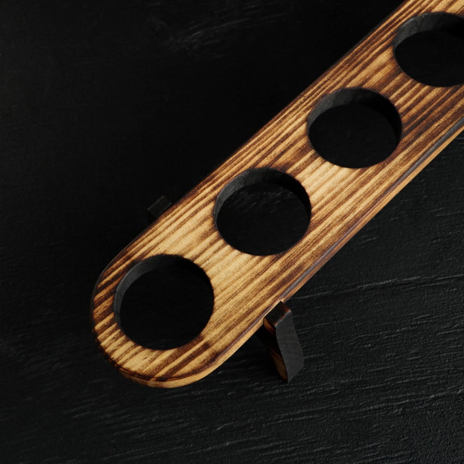 Доска для подачи в обжиге Wild Kitchen, шотница, 45,5×6,5×6 см, цельный кедр