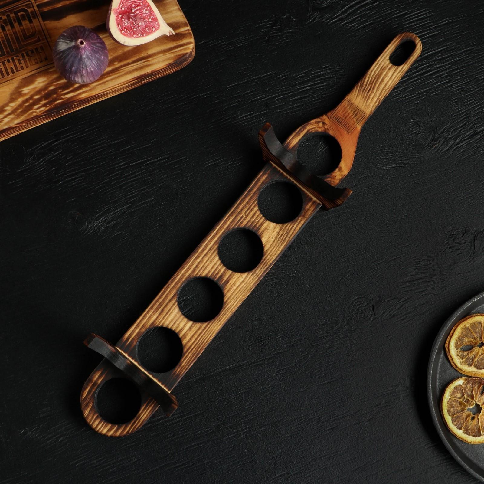 Доска для подачи в обжиге Wild Kitchen, шотница, 45,5×6,5×6 см, цельный кедр