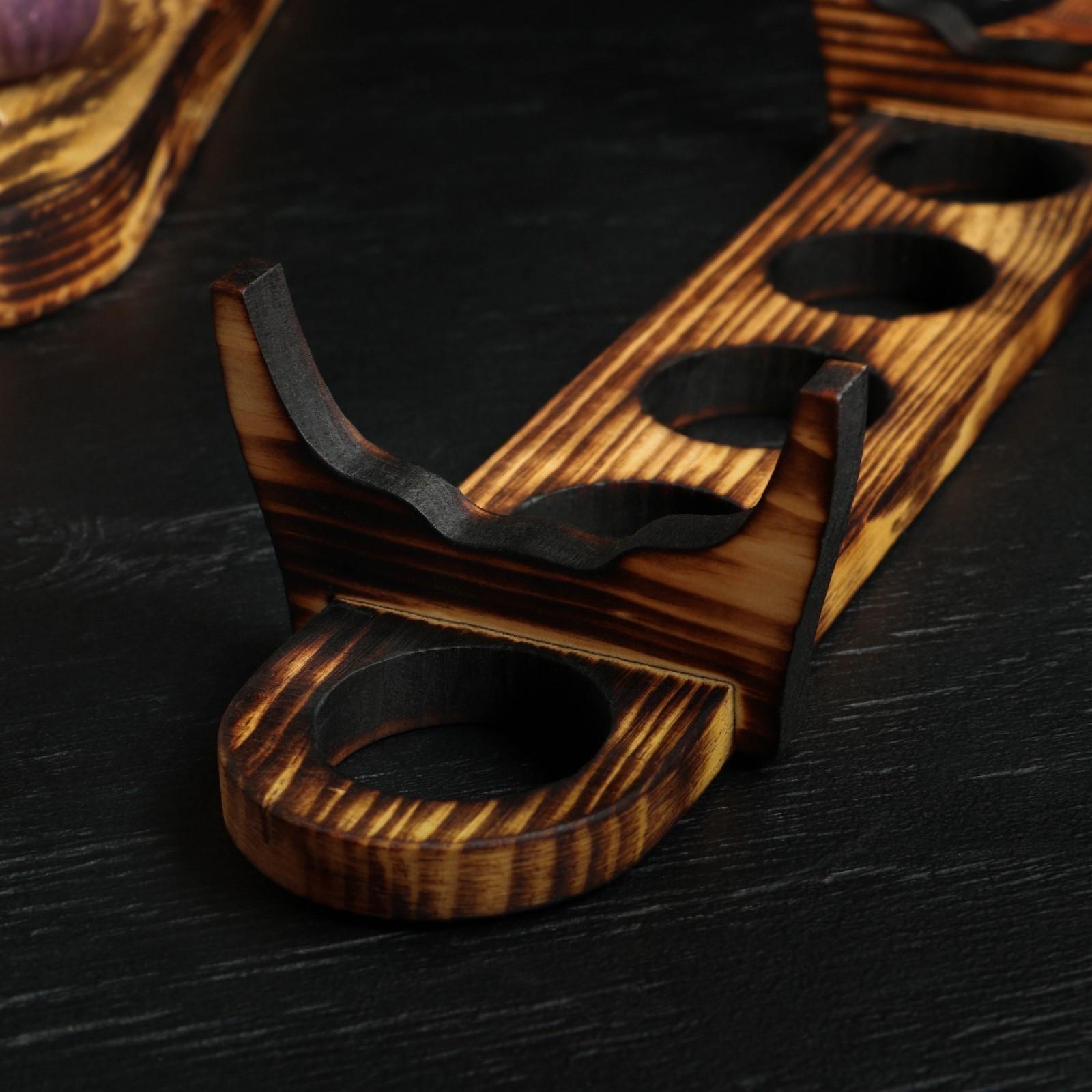 Доска для подачи в обжиге Wild Kitchen, шотница, 45,5×6,5×6 см, цельный кедр