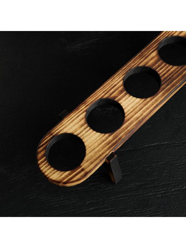 Доска для подачи в обжиге Wild Kitchen, шотница, 45,5×6,5×6 см, цельный кедр