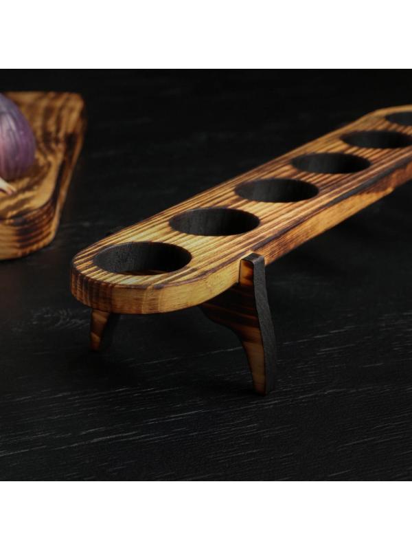 Доска для подачи в обжиге Wild Kitchen, шотница, 45,5×6,5×6 см, цельный кедр