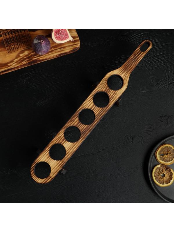 Доска для подачи в обжиге Wild Kitchen, шотница, 45,5×6,5×6 см, цельный кедр