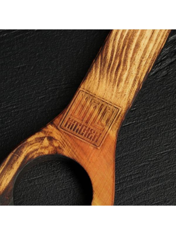 Доска для подачи в обжиге Wild Kitchen, шотница, 45,5×6,5×6 см, цельный кедр