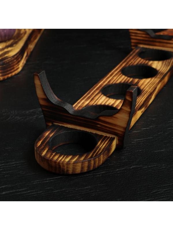 Доска для подачи в обжиге Wild Kitchen, шотница, 45,5×6,5×6 см, цельный кедр