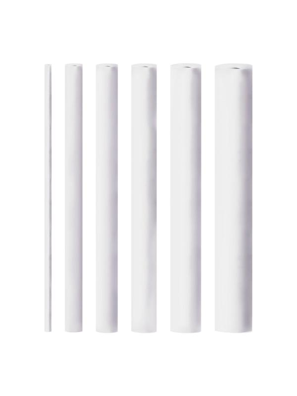 Термоусаживаемая трубка Smartbuy, 2/1, 4/2, 6/3, 8/4, 10/5, 12/6, по 3 шт, 10 см, белая