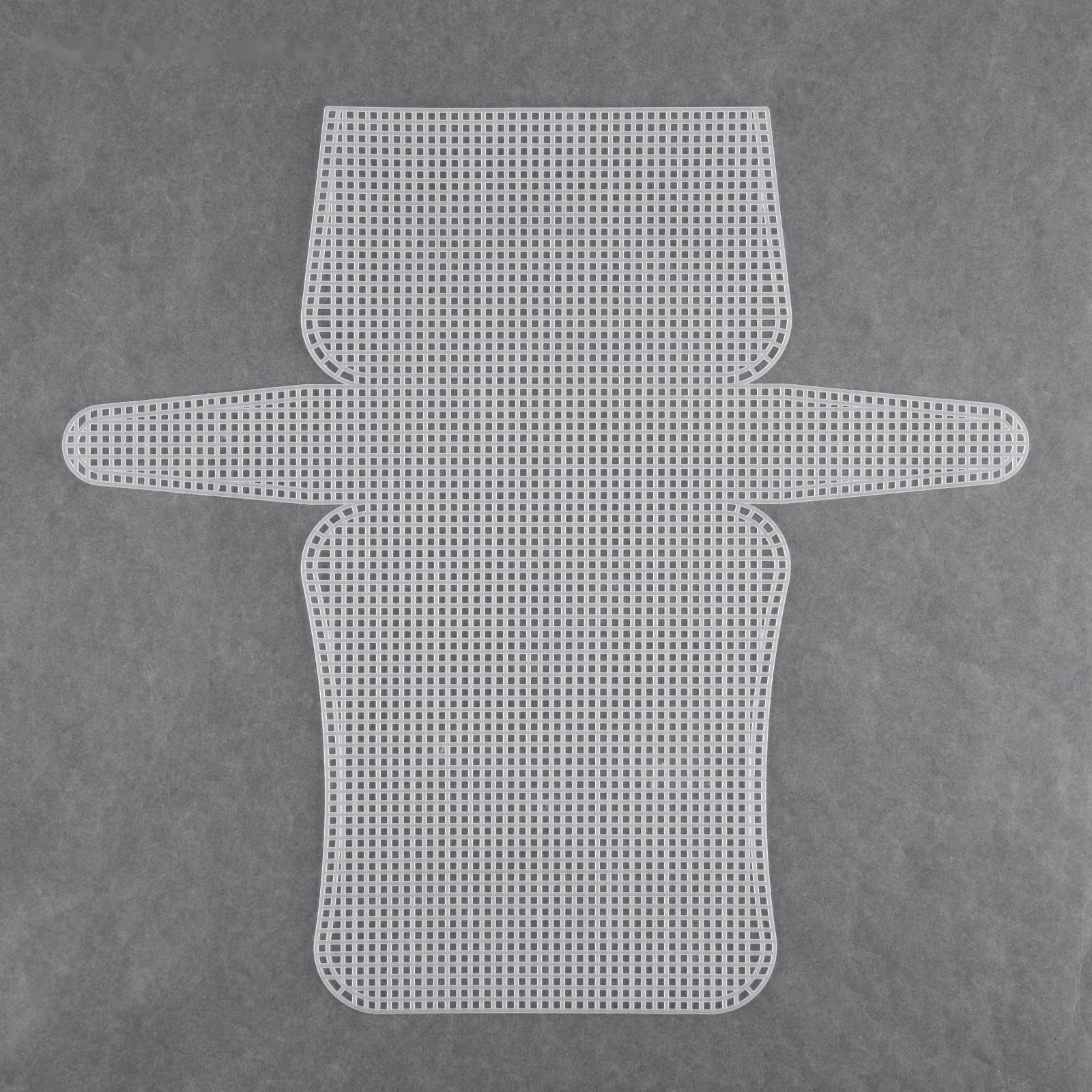 Канва-основа для вышивания сумки, пластиковая, 33,5 × 35,5 см, 2 × 2 мм, цвет белый