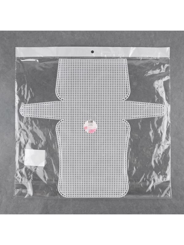 Канва-основа для вышивания сумки, пластиковая, 33,5 × 35,5 см, 2 × 2 мм, цвет белый