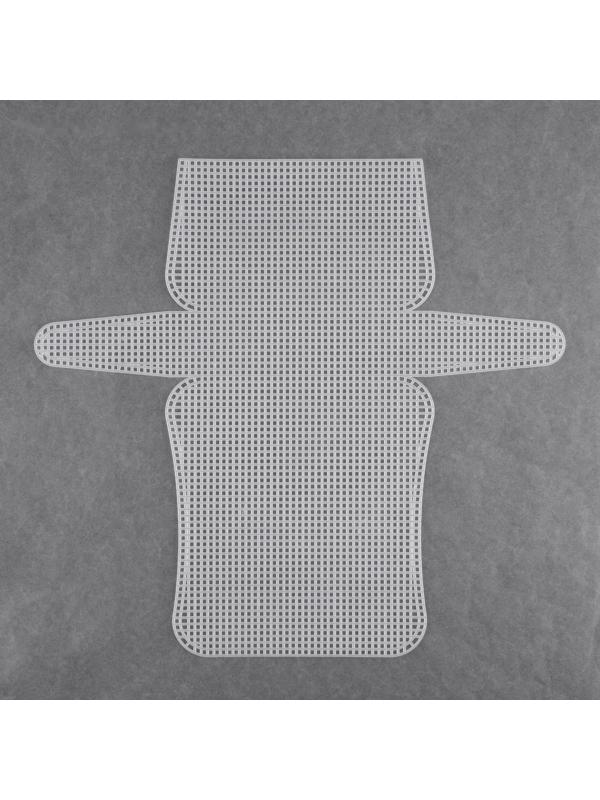 Канва-основа для вышивания сумки, пластиковая, 33,5 × 35,5 см, 2 × 2 мм, цвет белый