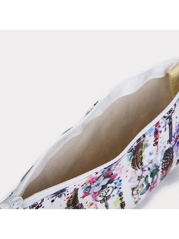 Косметичка на молнии, цвет белый/разноцветный