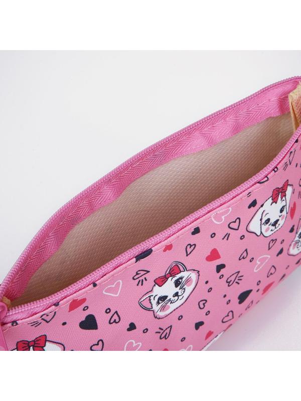 Косметичка на молнии, цвет розовый