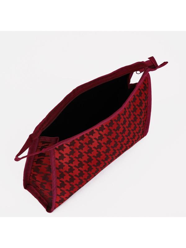 Косметичка на молнии, цвет бордовый