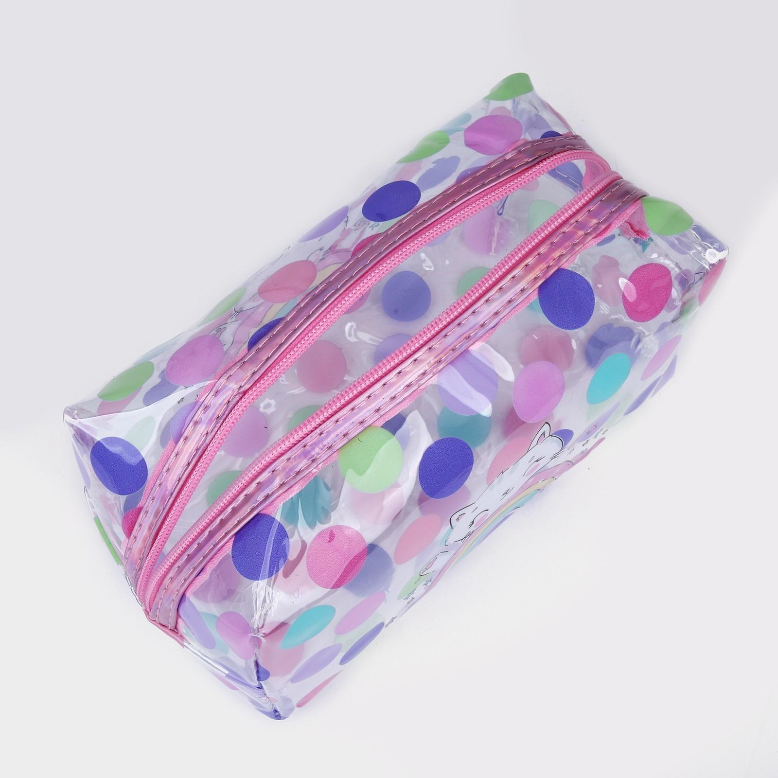 Набор косметичек 2 в 1, цвет розовый