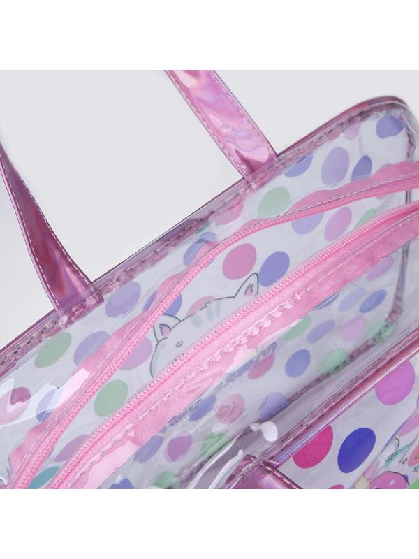 Набор косметичек 2 в 1, цвет розовый