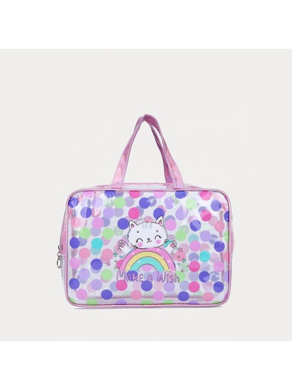 Набор косметичек 2 в 1, цвет розовый