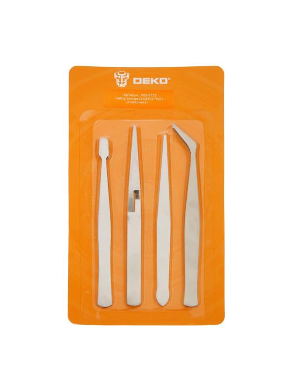 Набор пинцетов DEKO TW01, 4 предмета
