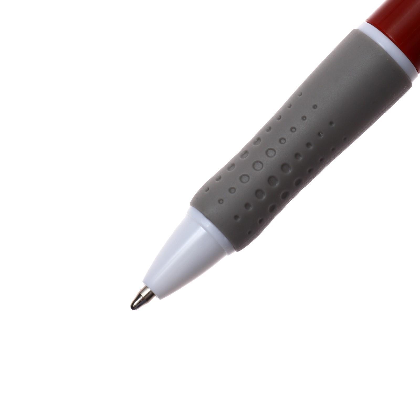 Ручка шариковая автоматический 1,0 мм корпус МИКС с резиновым держателем