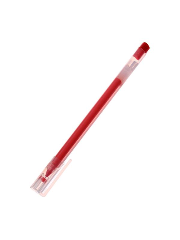 Ручка гелевая 0,5мм красная, бесстержневая,корпус треугольный, иголчатый пишущущий узел