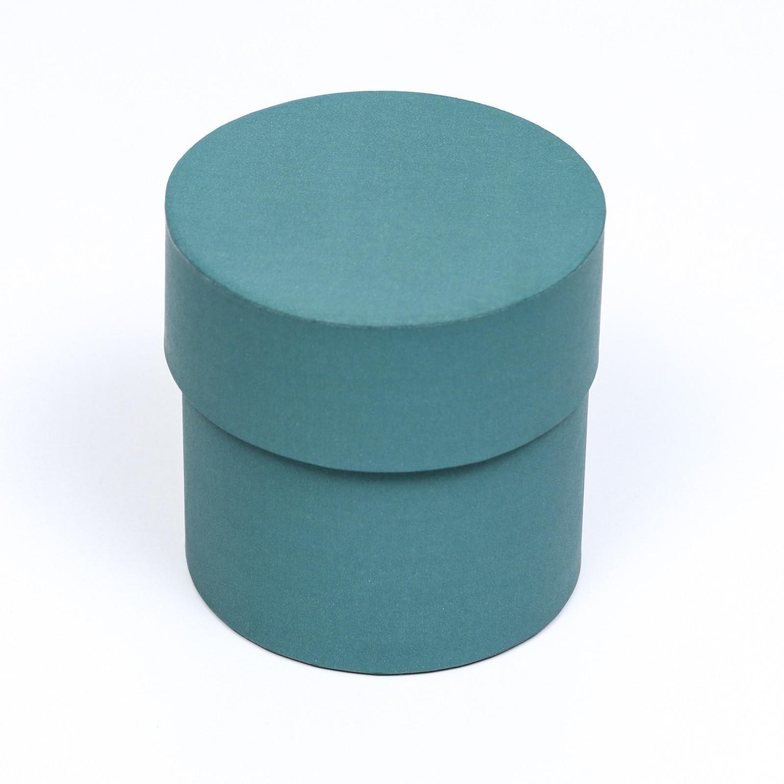 Шляпная коробка, изумрудная, 10 х 10 см