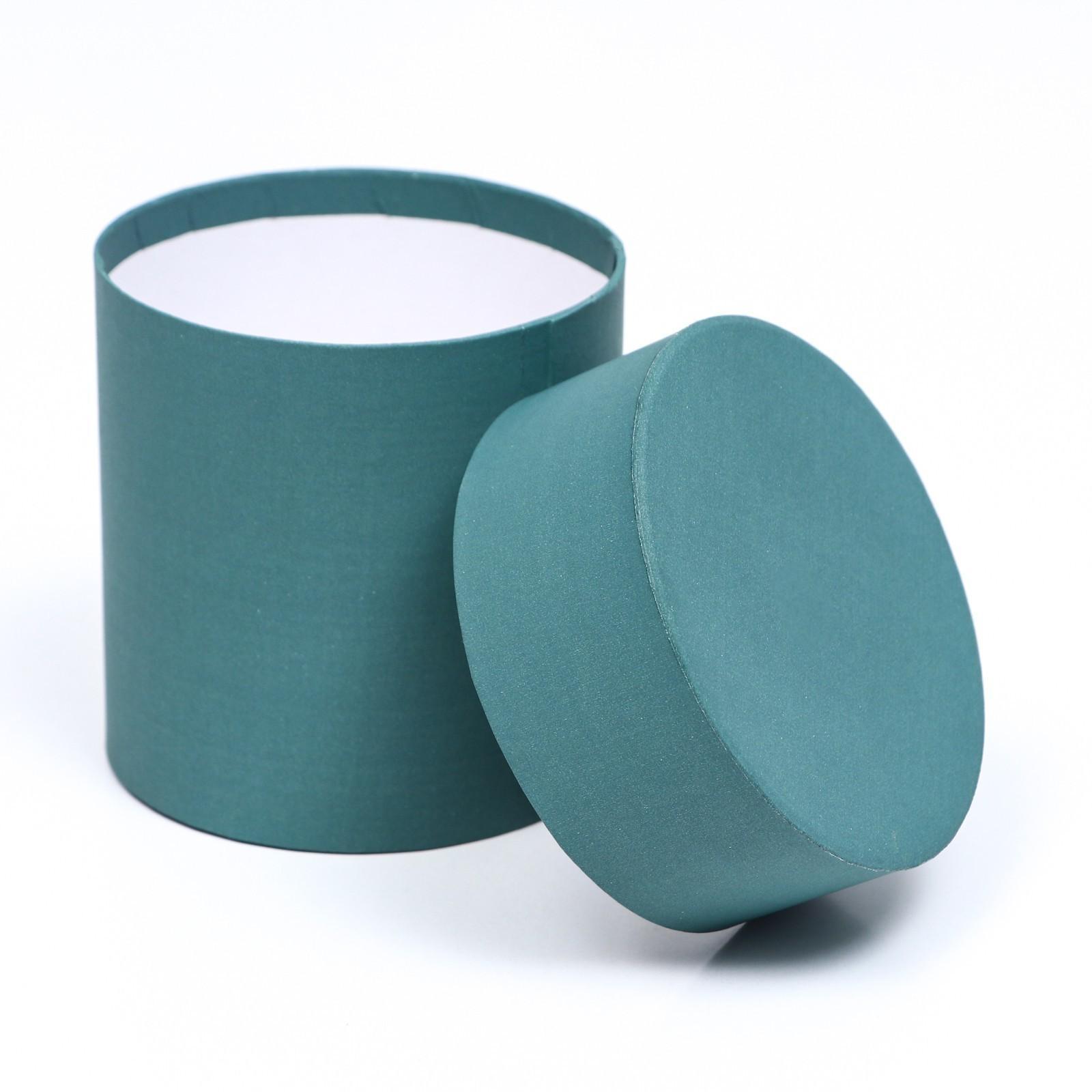 Шляпная коробка, изумрудная, 10 х 10 см