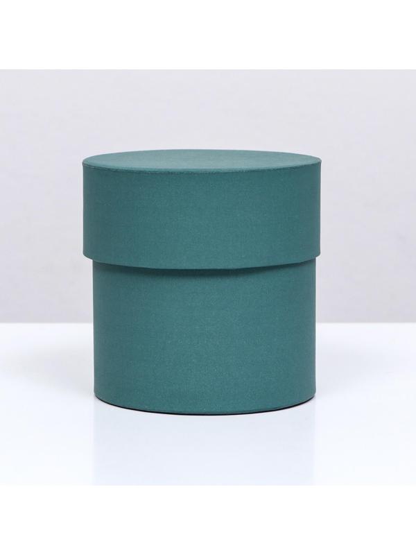 Шляпная коробка, изумрудная, 10 х 10 см