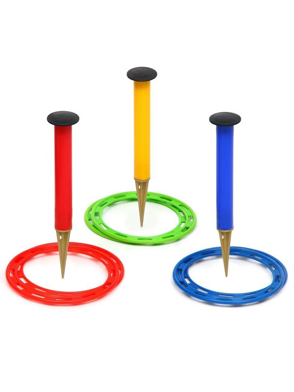 Летний набор 3 в 1. Ракетки пляжные 2 шт + 2 мячика (сетка), бумеранг, кольцеброс
