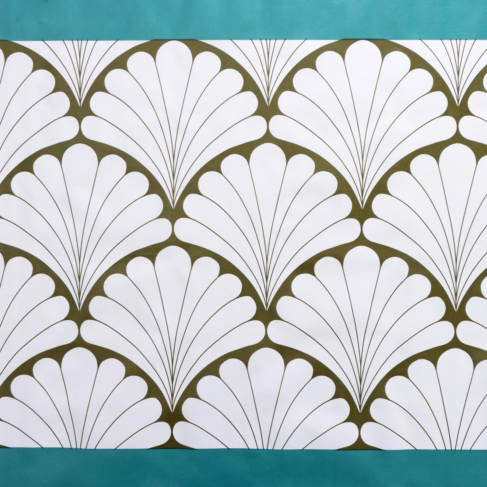 Клеёнка столовая на нетканой основе Доляна, ширина 137 см, рулон 20 м, цвет бирюзовый