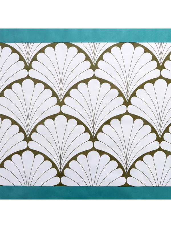 Клеёнка столовая на нетканой основе Доляна, ширина 137 см, рулон 20 м, цвет бирюзовый