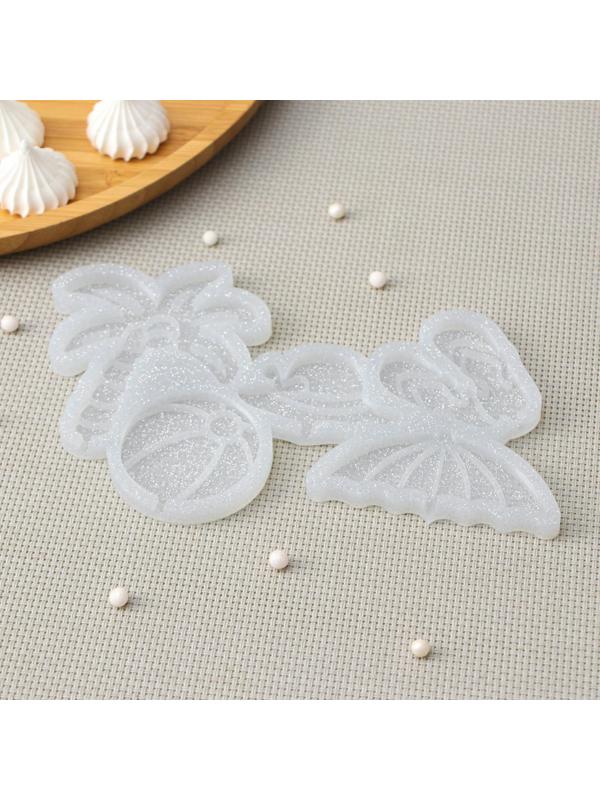 Силиконовый молд для леденцов и шоколада «Пляжный микс», цвет прозрачный