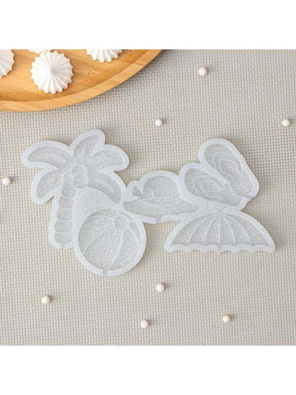 Силиконовый молд для леденцов и шоколада «Пляжный микс», цвет прозрачный