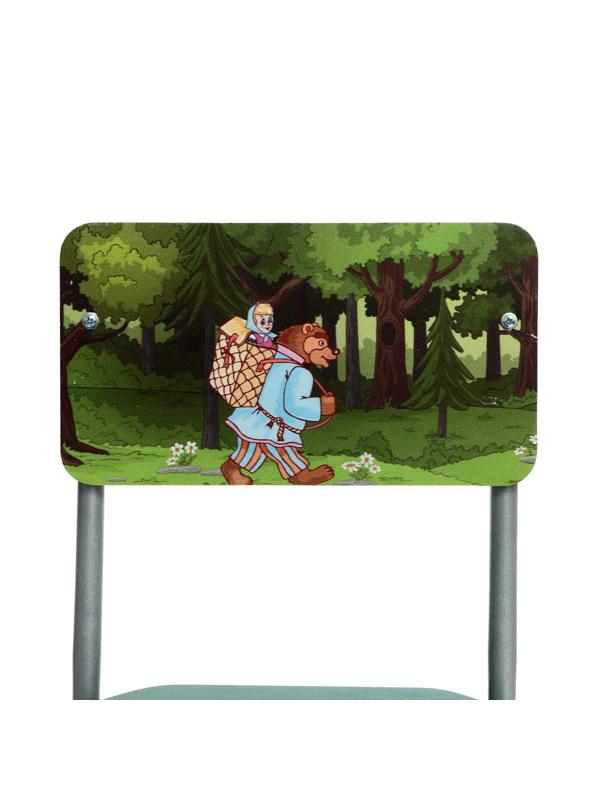 Стул детский регулируемый «Кузя Сказка Маша с медведем», прямая спинка