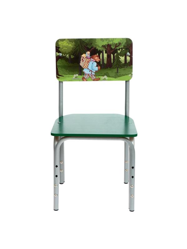 Стул детский регулируемый «Кузя Сказка Маша с медведем», прямая спинка
