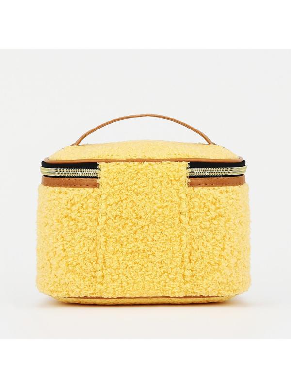 Косметичка на молнии, с подкладом, цвет жёлтый