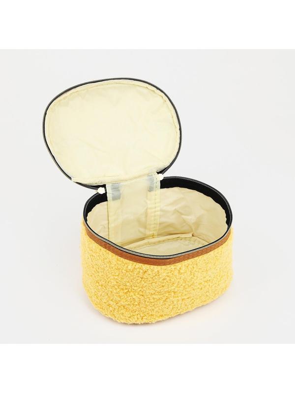 Косметичка на молнии, с подкладом, цвет жёлтый
