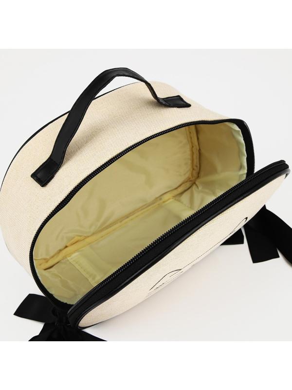 Косметичка на молнии, с подкладом, цвет бежевый