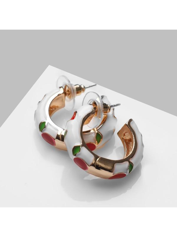 Серьги эмаль 