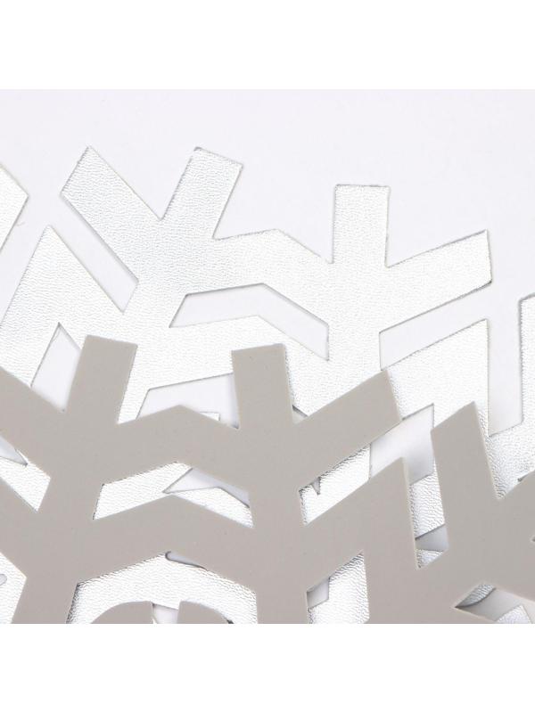 Салфетка сервировочная Доляна Снежинка цв.серебро, d 38 см