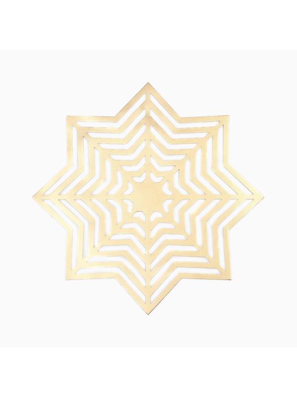 Салфетка сервировочная Доляна Снежинка цв.золото, d 38 см