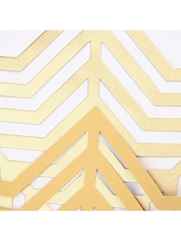 Салфетка сервировочная Доляна Снежинка цв.золото, d 38 см