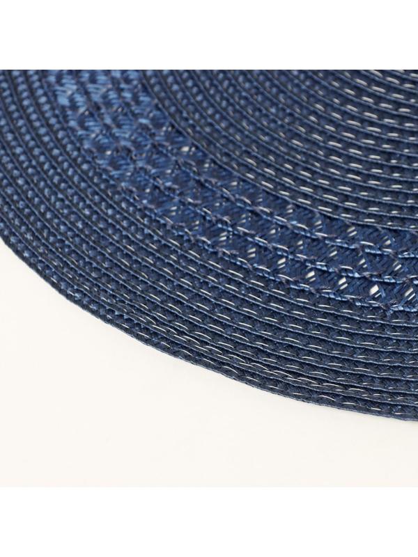 Салфетка сервировочная на стол Доляна «Оскар», d=38 см, цвет синий