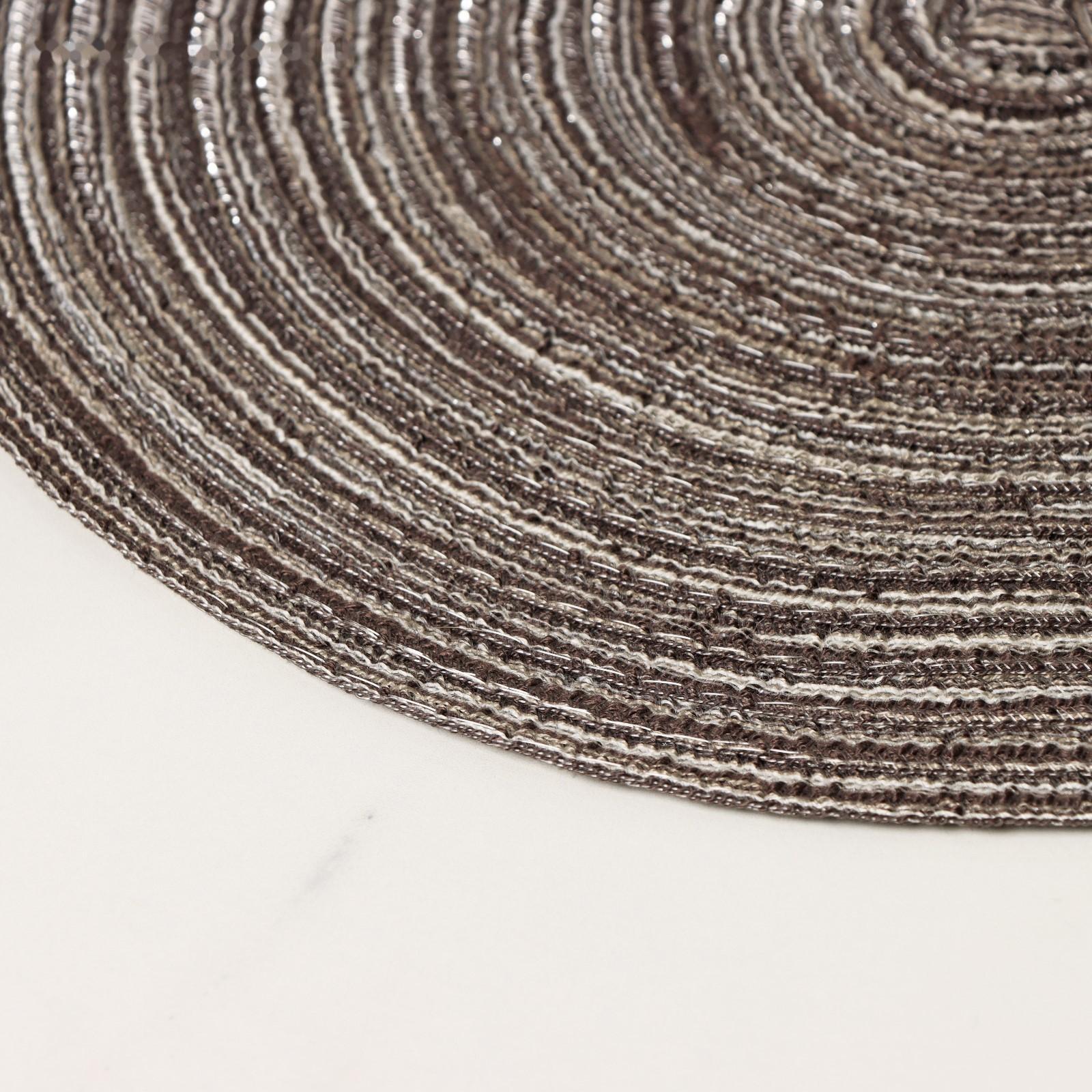 Салфетка сервировочная на стол Доляна «Дуо», d=30 см, цвет чёрный