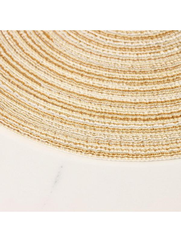 Салфетка сервировочная на стол Доляна «Дуо», d=30 см, цвет бежевый