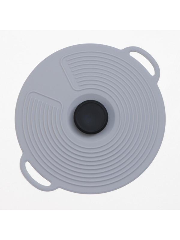 Силиконовая универсальная крышка Доляна, d=22,5 см, цвет серый