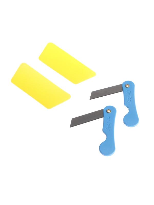 Набор для тонировки стекол пленкой, 2 ножа, 2 шпателя