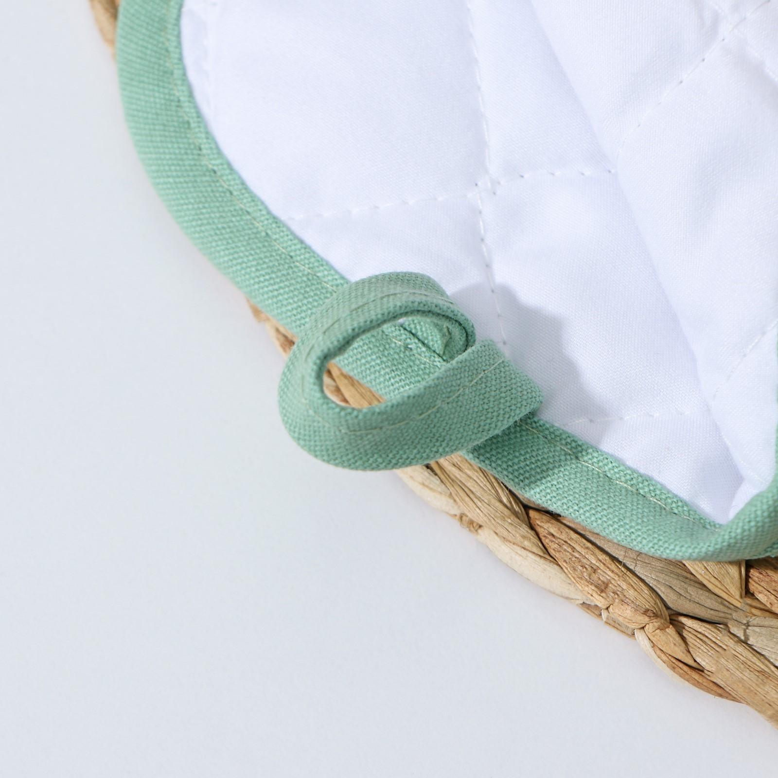 Рукавица для горячего с манжетой Доляна «Профи» 34×17,5×2см, цвет зелёный