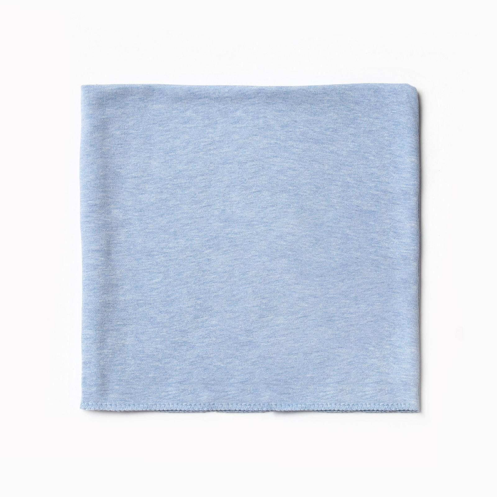 Шарф, цвет голубой меланж, размер 25х23